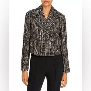 Theory Sargent Double Breasted Tweed Jacket Blazer - Size XS